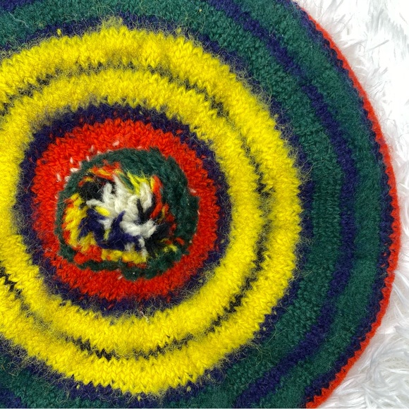 Vintage Multicolor Striped Beret - Picture 4 of 6
